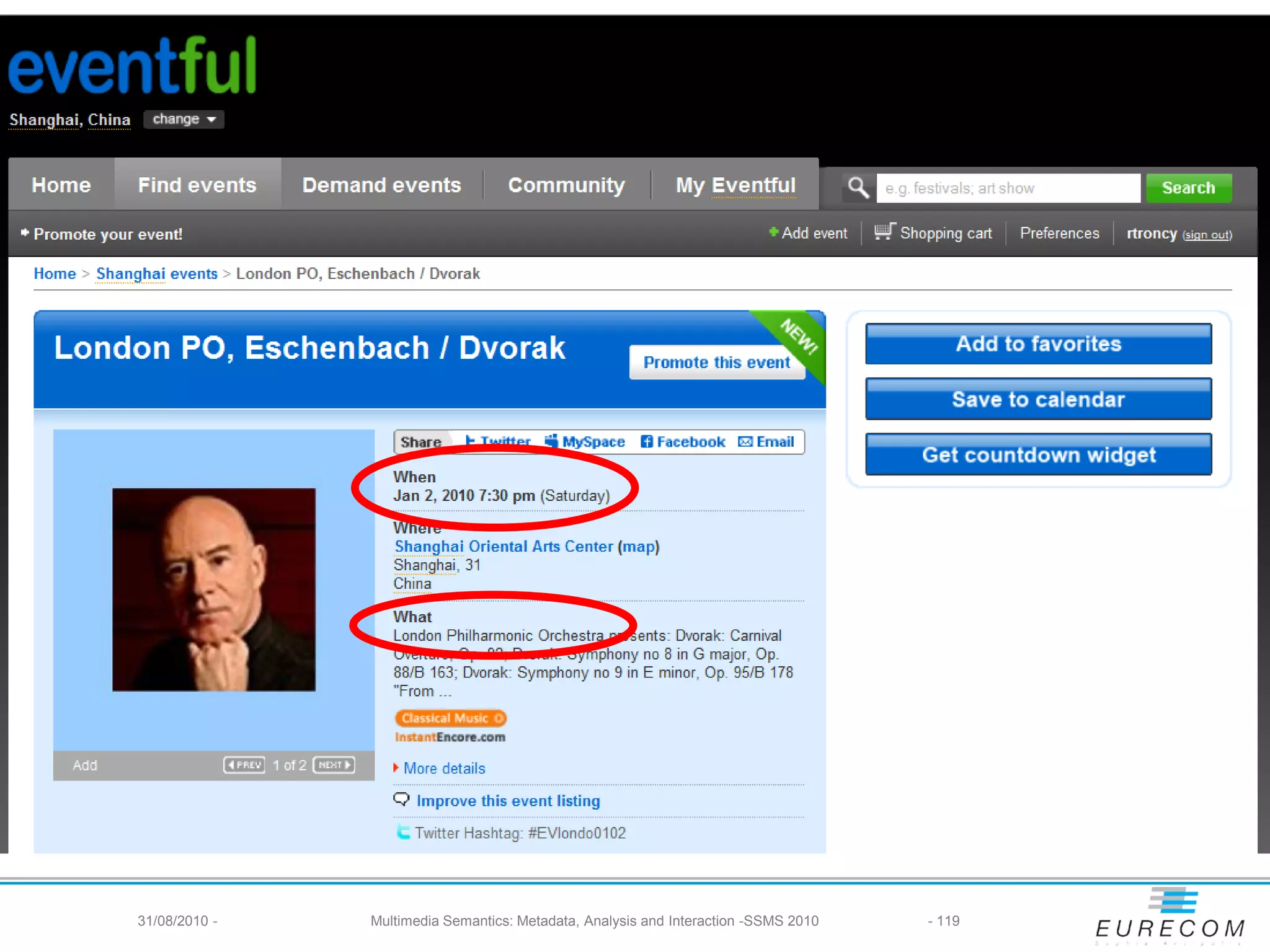 31/08/2010 -   Multimedia Semantics: Metadata, Analysis and Interaction -SSMS 2010   - 119
 