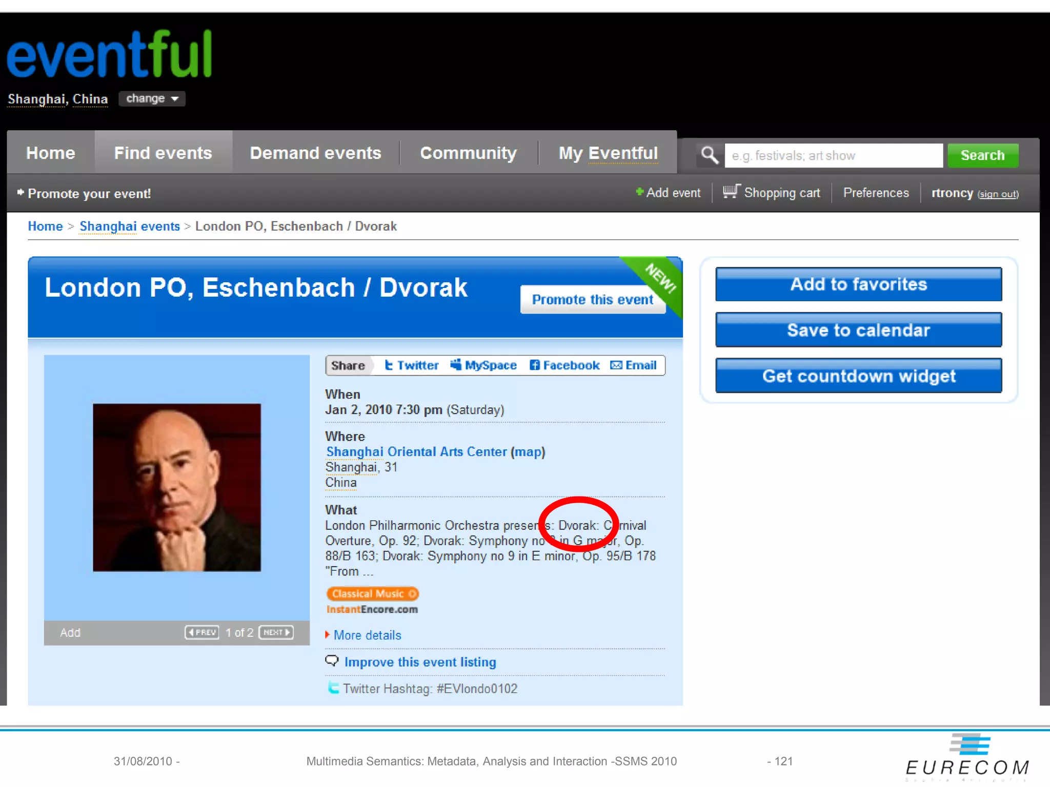 31/08/2010 -   Multimedia Semantics: Metadata, Analysis and Interaction -SSMS 2010   - 121
 