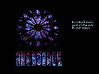 Magnificent stained glass window from the 20th century 