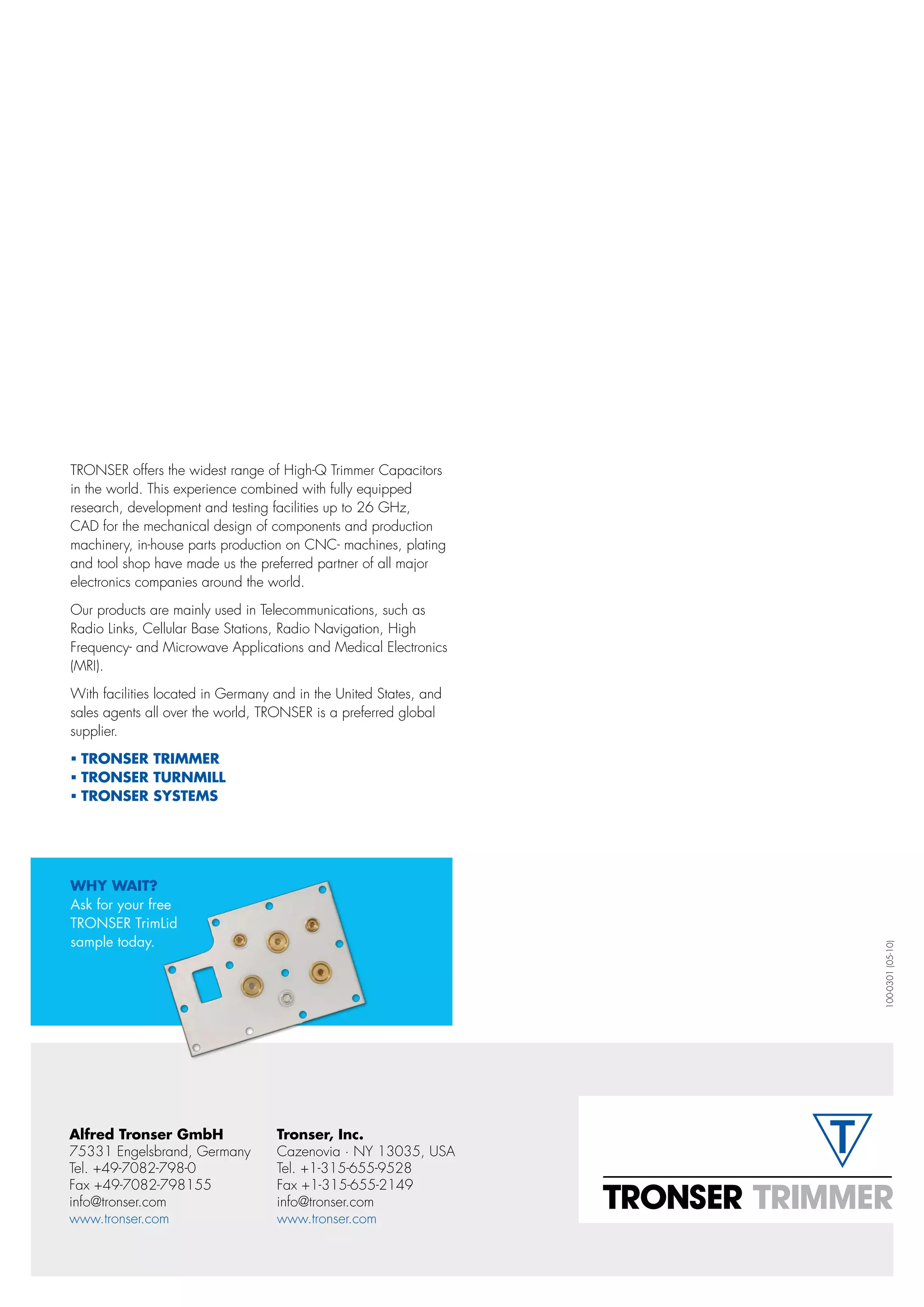 Tronson Machine Tronser systems | PDF