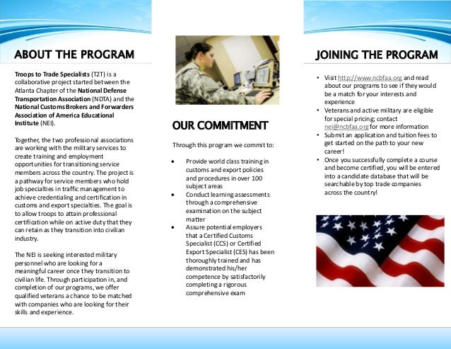troops 2 trade brochure veterans v 1 1 trade in program flyer