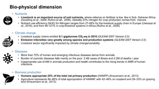 Sustainable livestock—Integrated approaches for multiple benefits