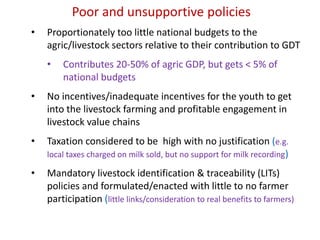 Challenges of animal performance recording in low‐input systems