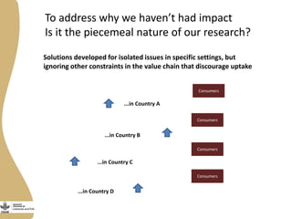 The Livestock and Fish CGIAR Research Program: An experiment to improve agricultural research for development