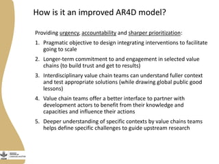 The Livestock and Fish CGIAR Research Program: An experiment to improve agricultural research for development