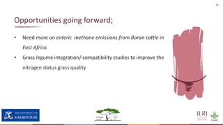 Enteric methane production from cattle fed on three tropical grasses in East Africa