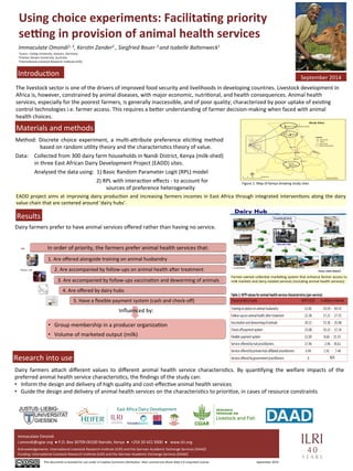 Using choice experiments: Facilitating priority setting in provision of animal health services