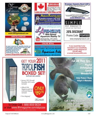 Tropical fish hobbyist october 2012
