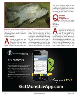 Tropical fish hobbyist october 2012