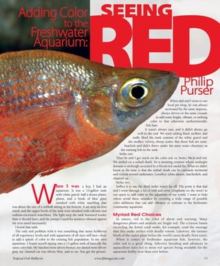 Tropical fish hobbyist october 2012