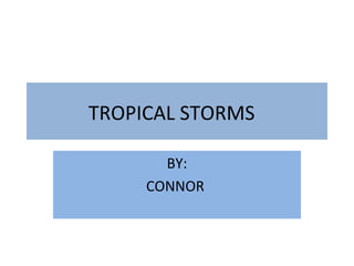 TROPICAL STORMS BY: CONNOR   
