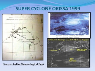 SUPER CYCLONE ORISSA 1999
Source:- Indian Meteorological Dept
 