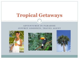 ADVENTURES IN PARADISE Jeffrey Goodwin, Travel agent Tropical Getaways 