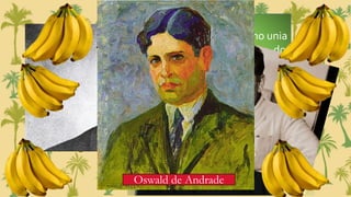 Musicalmente, o tropicalismo unia
uma mistura da cultura brega, do
rock psicodélico, da música
erudita, da cultura popular, entre
entre outros, dando conta de
várias manifestações da cultura
nacional.
O som da guitarra elétrica convivia
com violinos e com o berimbau.
Oswald de Andrade
 
