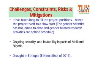 Tropical legumes iii :Improving livelihoods for smallholder farmers:Enhanced grain legume productivity and production in Sub-Saharan Africa and South Asia