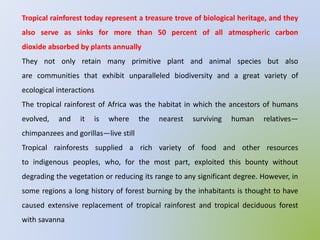 Tropical rain forest extent and characteristics | PPTX