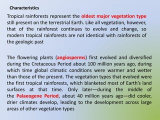 Tropical rain forest extent and characteristics | PPTX