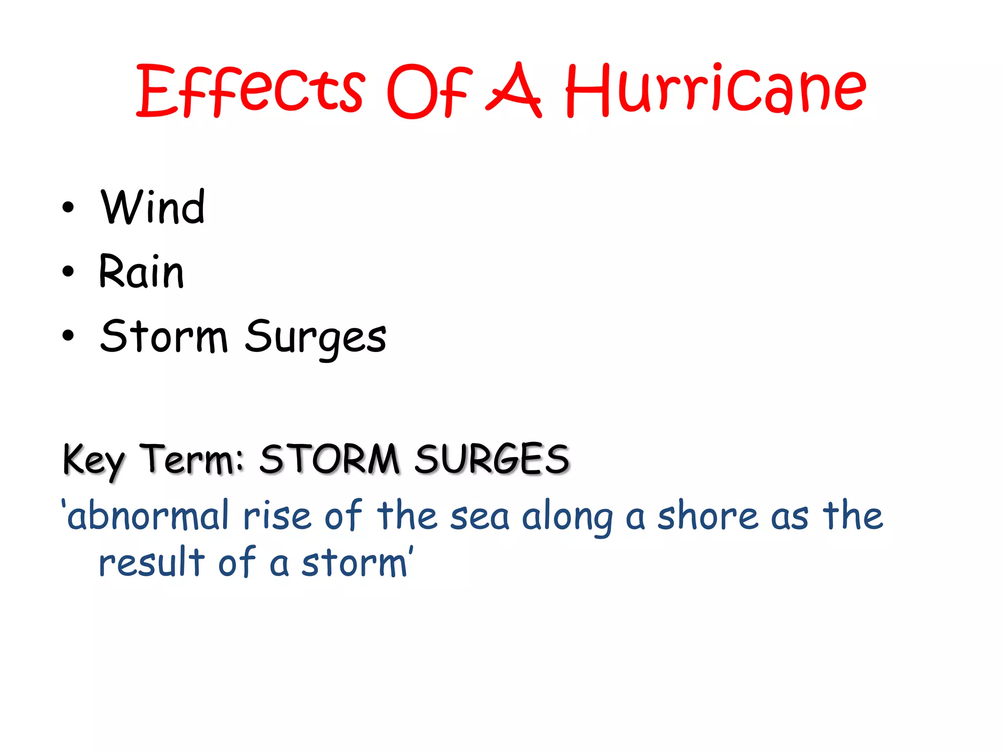 Effects Of A HurricaneWind
