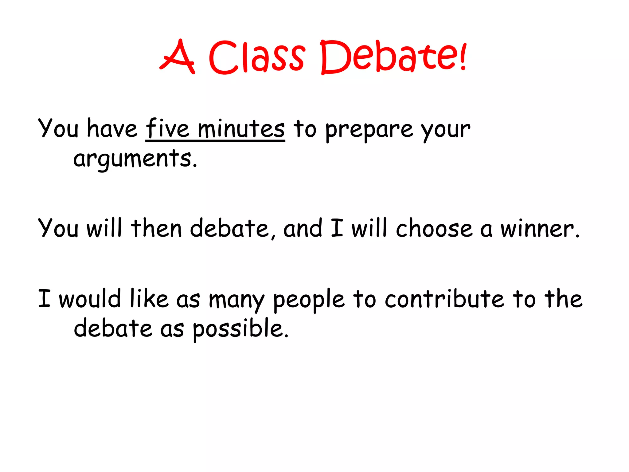 ChallengeWhich are worse – primary or secondary effects?There’s only one way to find out.....