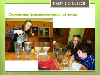 Смачивание (водопроницаемость) почвы
 