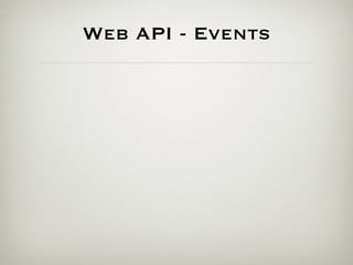 Web API - Events
 