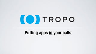 Putting apps in your calls
 