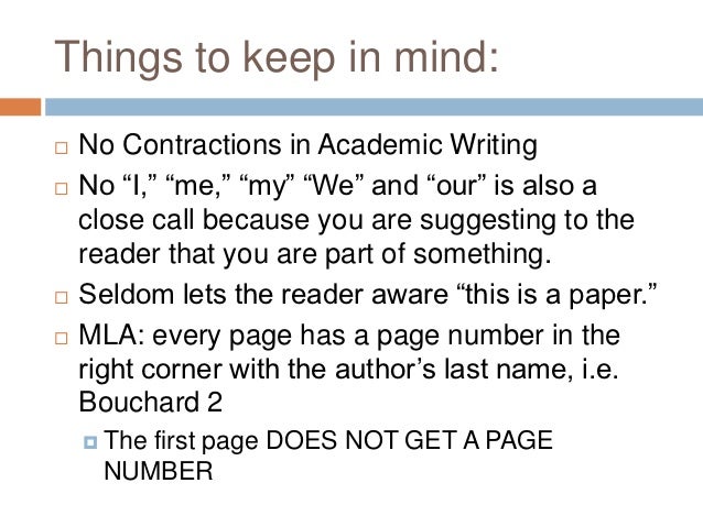Contractions in college essays