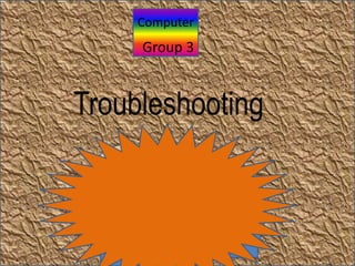 Troubleshooting
Group 3
Computer
Error
 