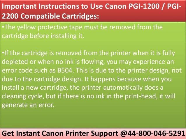 support code b504 canon maxify printer