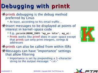 Troubleshooting Linux Kernel Modules And Device Drivers | PPT
