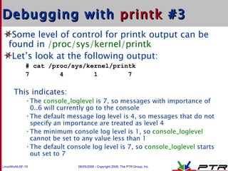 Troubleshooting Linux Kernel Modules And Device Drivers | PPT