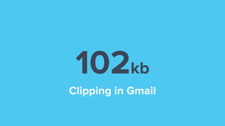 Full Email Not Shown
in Gmail102kb
Clipping in Gmail
 