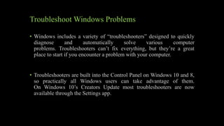 Troubleshooting and maintenance | PPTX