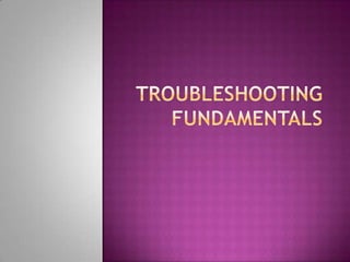 Troubleshooting fundamentals 