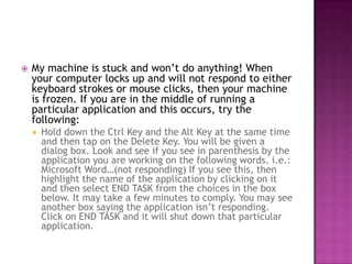 Computer Not Working Short Notes Troubleshooting And Maintenance Fundamentals | PPTX