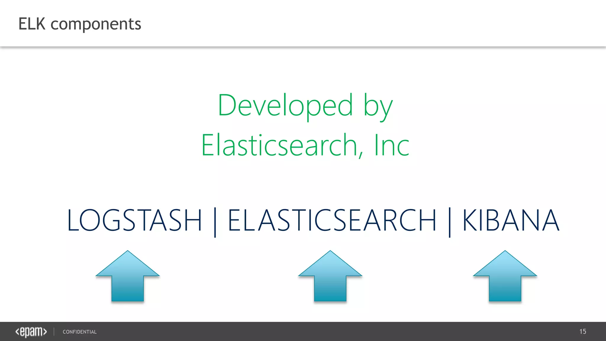 15CONFIDENTIAL
ELK components
Developed by
Elasticsearch, Inc
 