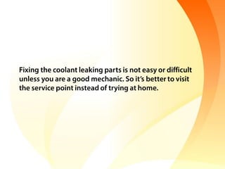 Troubleshooting Coolant Problems