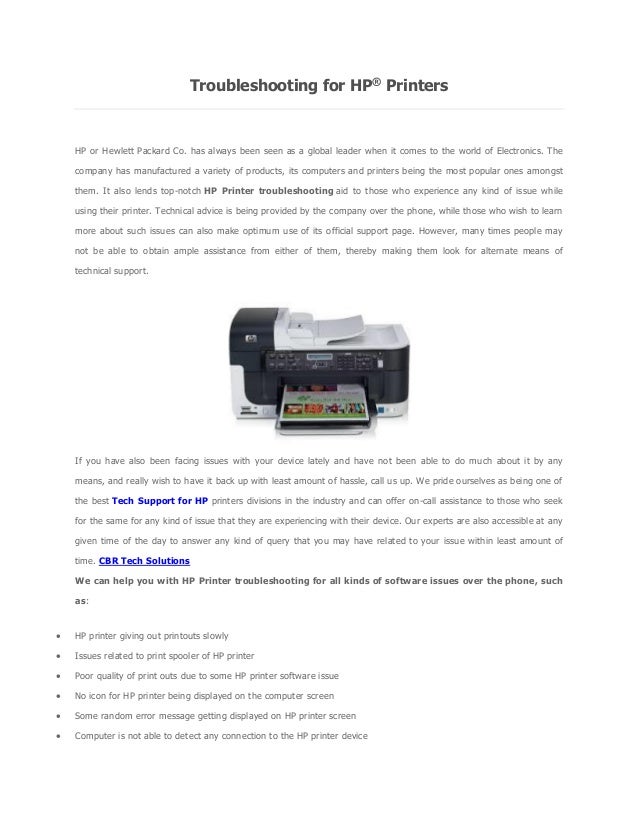 hewlett packard troubleshooting printer