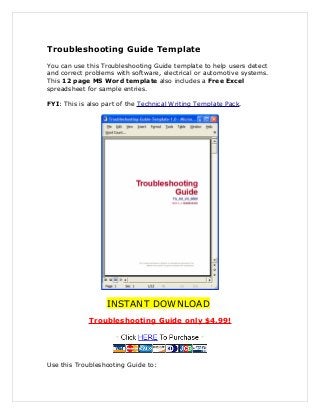 Troubleshooting Guide Template