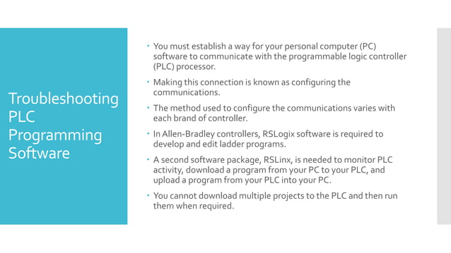 Troubleshooting in plc | PPTX | Computing | Technology & Computing