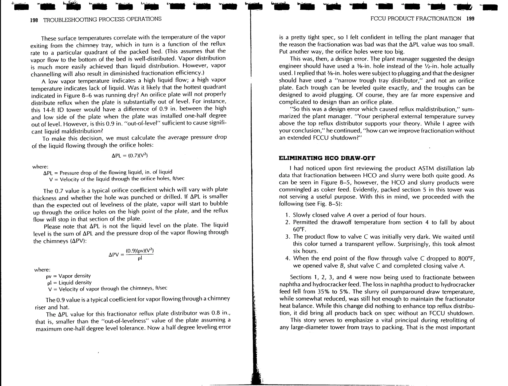 Troubleshooting process operations