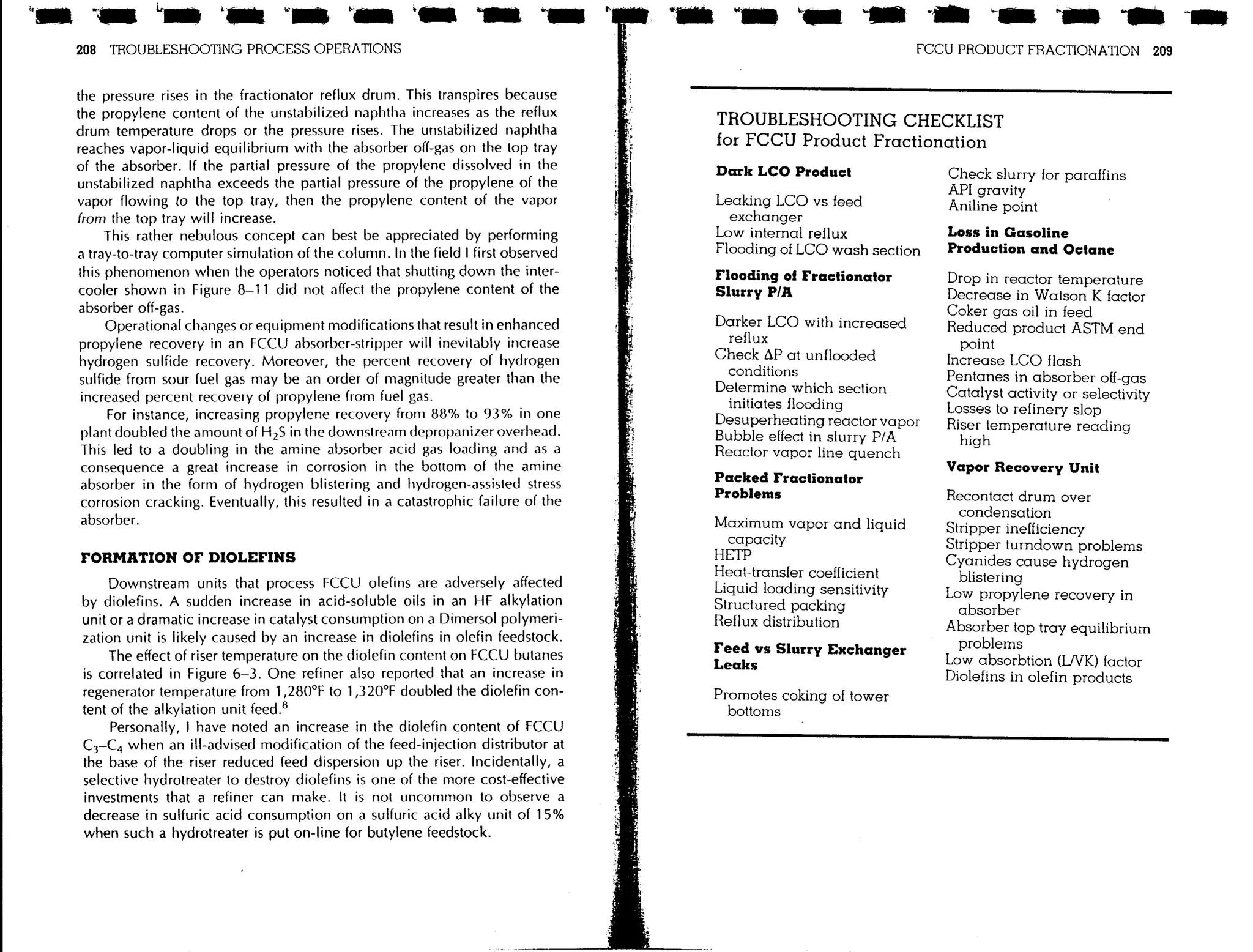 Troubleshooting process operations
