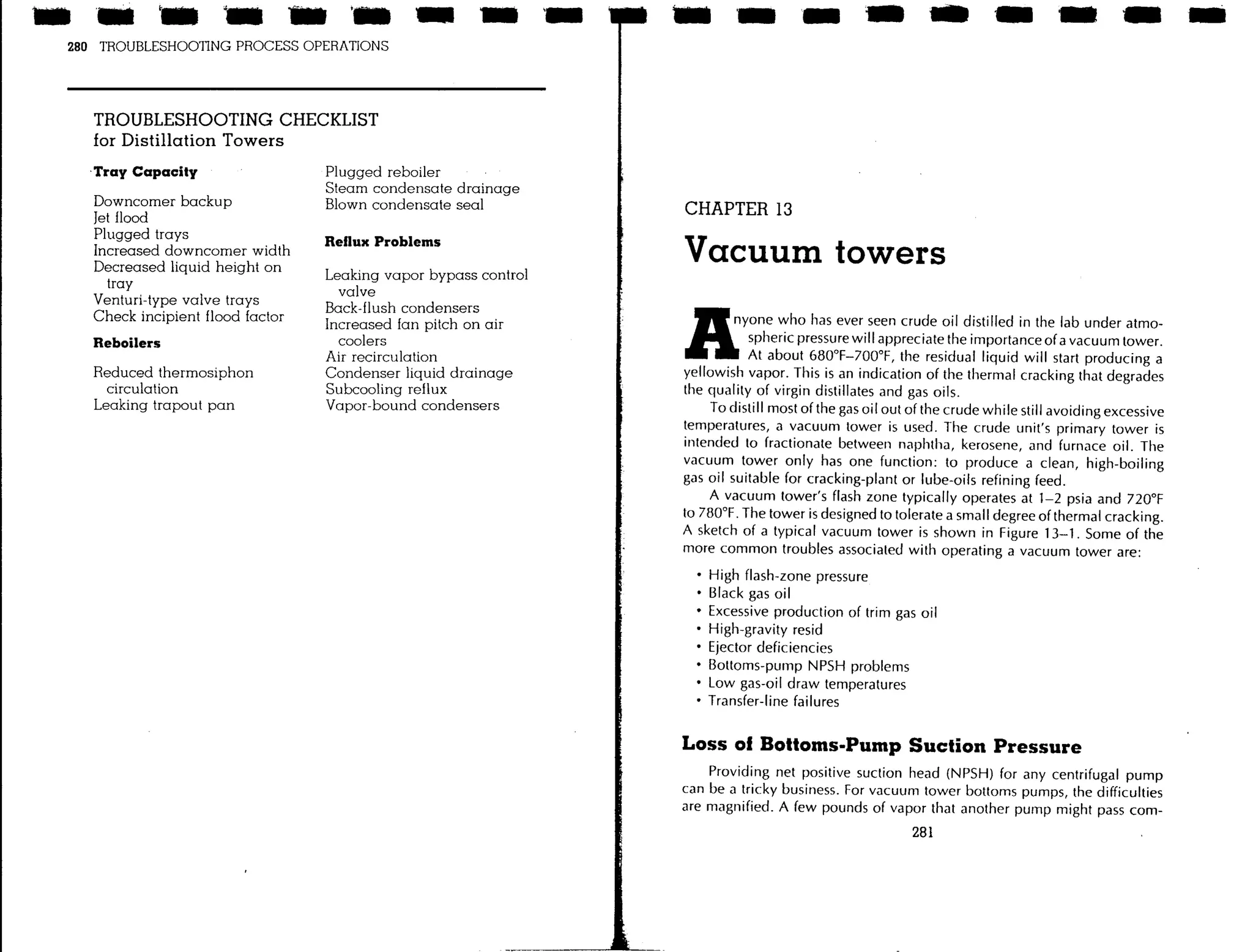 Troubleshooting process operations