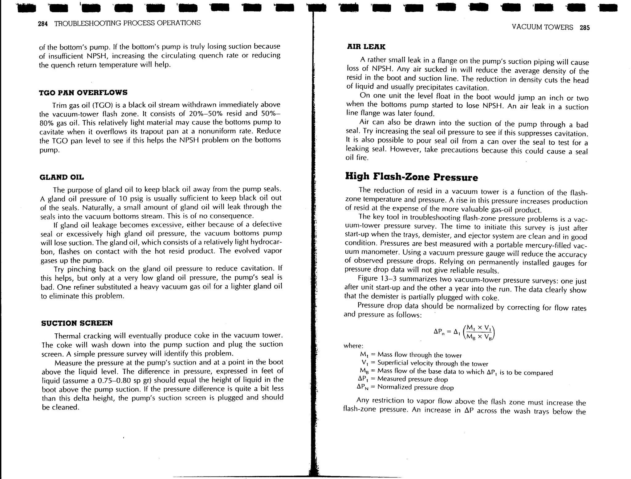 Troubleshooting process operations
