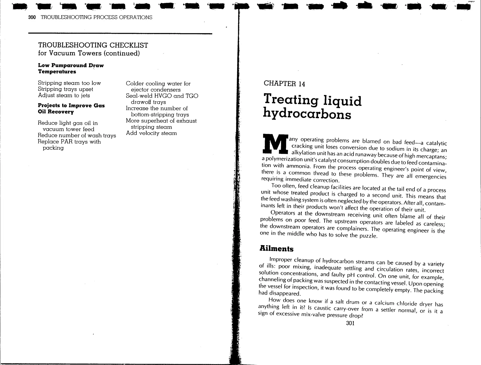 Troubleshooting process operations