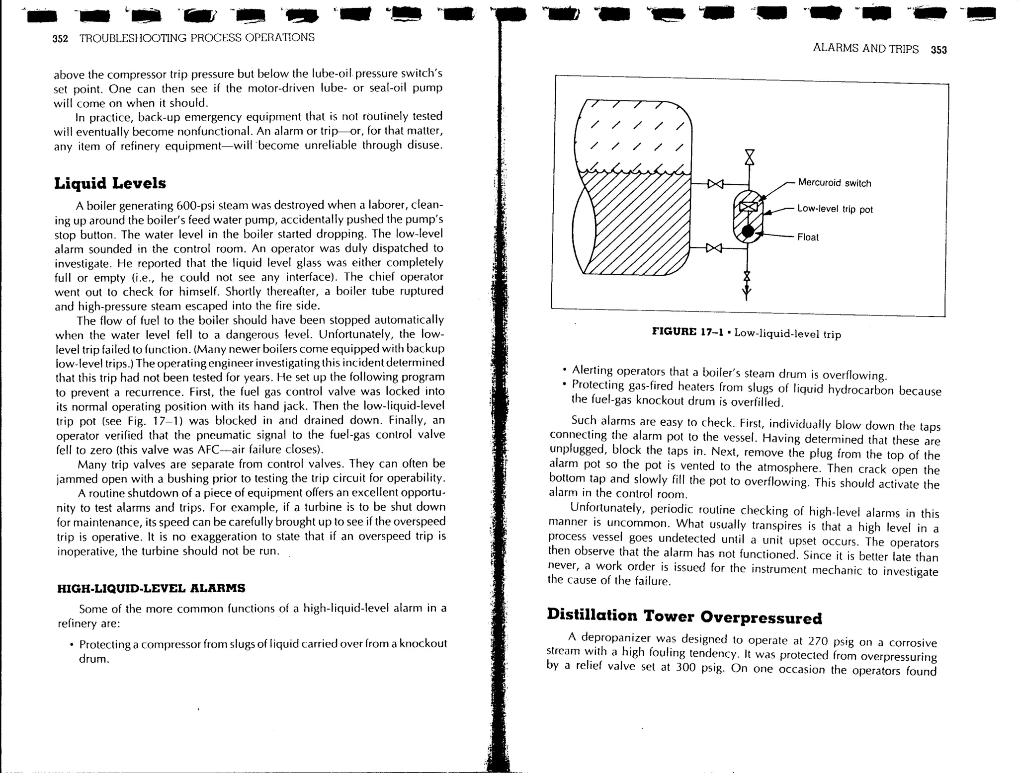 Troubleshooting process operations