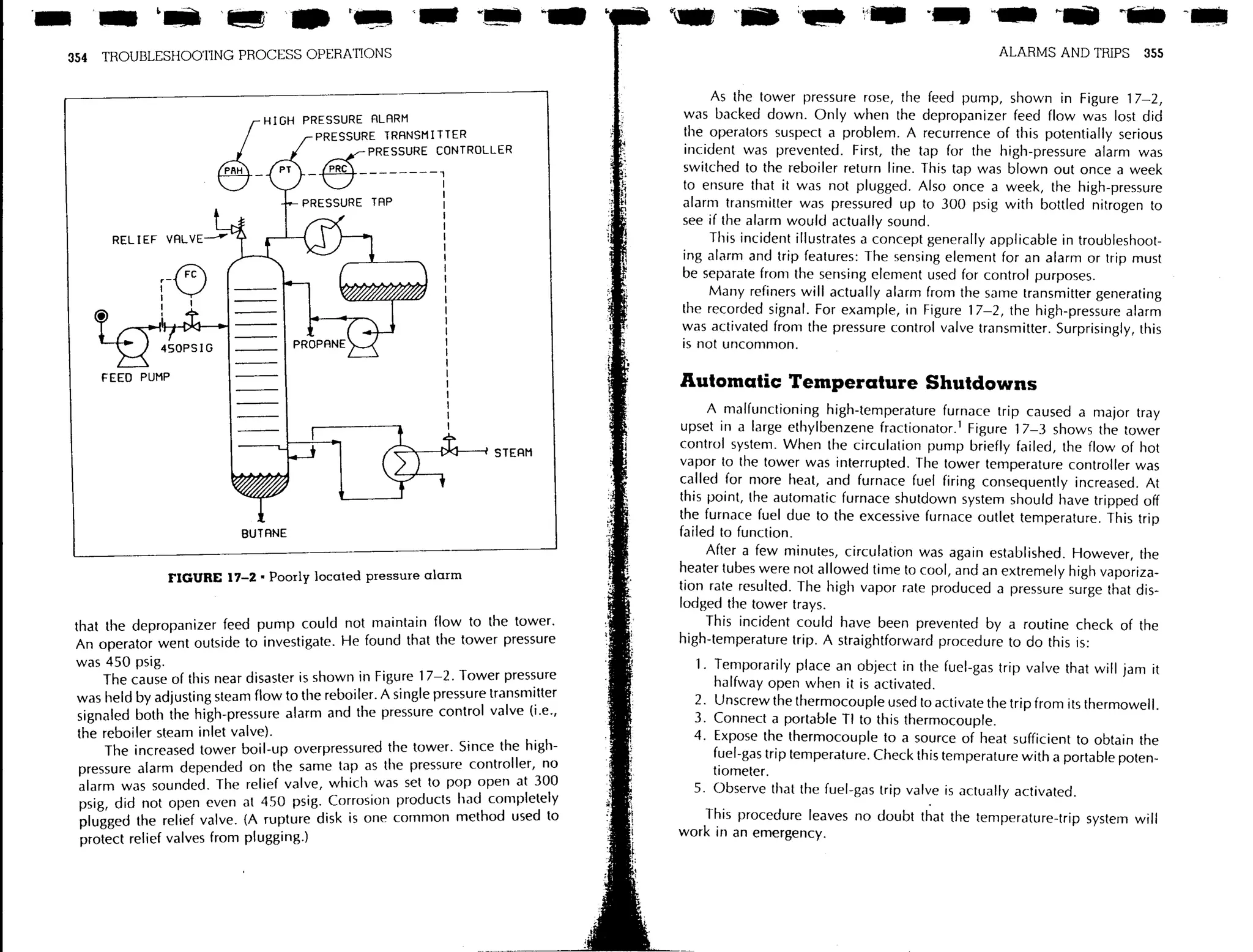 Troubleshooting process operations