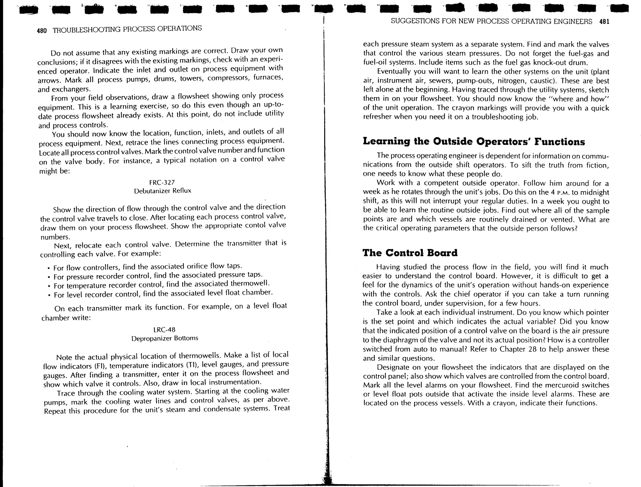 Troubleshooting process operations