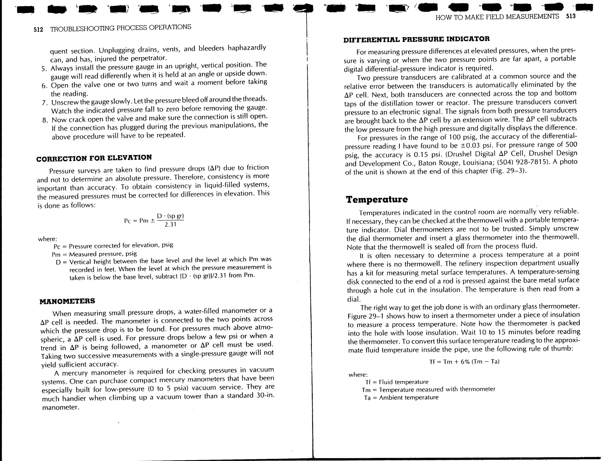 Troubleshooting process operations