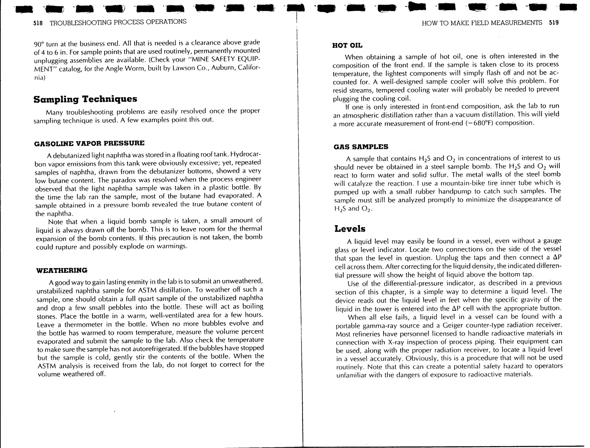 Troubleshooting process operations